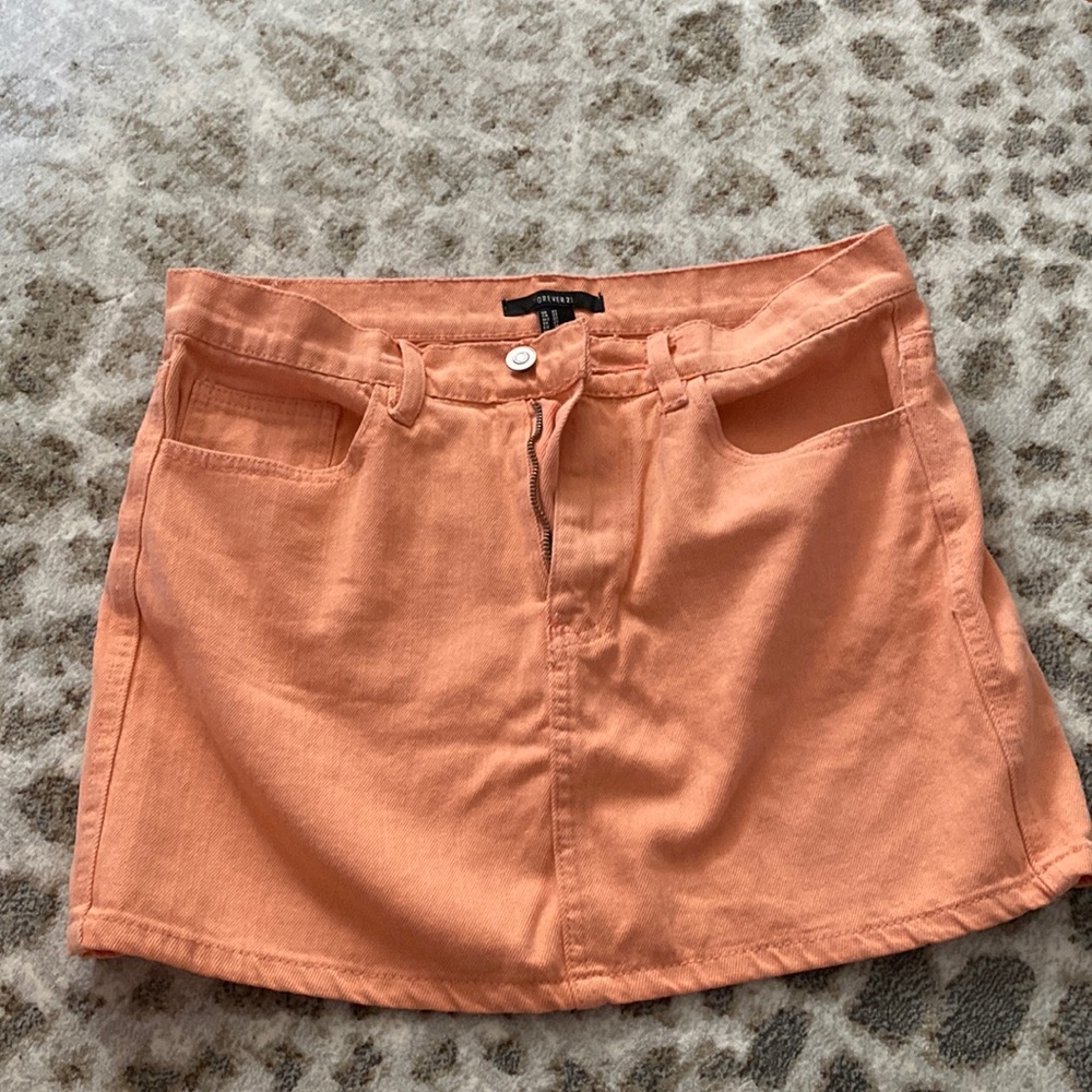 Coral forever 21 skirt